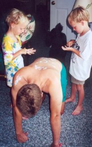 Matt and Todd protect Dad's skin